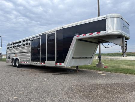 Used 2015 Cimarron 28' x 8' Stierwalt Signature Series Stock / Stock Combo Trailer
