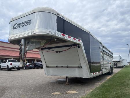 Used 2015 Cimarron 28' x 8' Stierwalt Signature Series Stock / Stock Combo Trailer