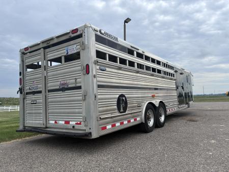 Used 2015 Cimarron 28' x 8' Stierwalt Signature Series Stock / Stock Combo Trailer