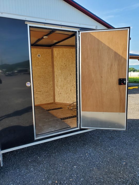 Used 2023 Pace American 7 x 14 Outback DLX Flat Top V-Nose 7K Enclosed Trailer