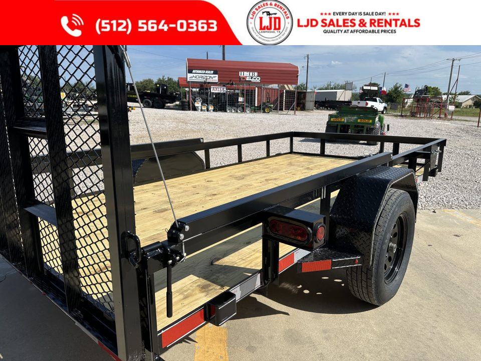 New 2026 Lacosta - 6 x 12 - Utility Trailer -- Spring Asissted 4' Gate-