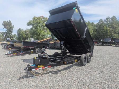 New 2027 Big Tex Trailers 7x14 14LX 14K DumpTrailer w/ Slide-In Ramps and 4FT sides