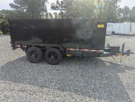 New 2027 Big Tex Trailers 7x14 14LX 14K DumpTrailer w/ Slide-In Ramps and 4FT sides