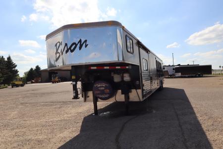 Used 2014 Bison Trailers 4 Horse LQ MT Horse Trailer