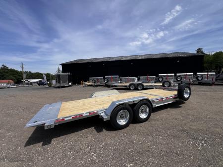 New 2026 Triumph galvanized 7x22 (16+6) Gravity Tilt w/ Stationary Deck/ Hydro Jack - 16k GVW