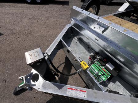 New 2026 Triumph galvanized 7x22 (16+6) Gravity Tilt w/ Stationary Deck/ Hydro Jack - 16k GVW