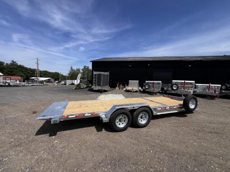 New 2026 Triumph galvanized 7x22 (16+6) Gravity Tilt w/ Stationary Deck/ 14k GVW