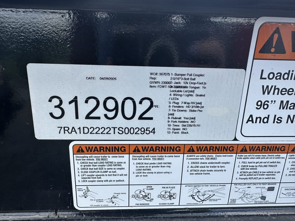 New 2026 Quality Trailers PRO-WT Tilt Trailer