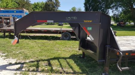 Used 2002 Load Trail 102x35+5 Deckover Gooseneck triple axle Equipment Trailer 20K