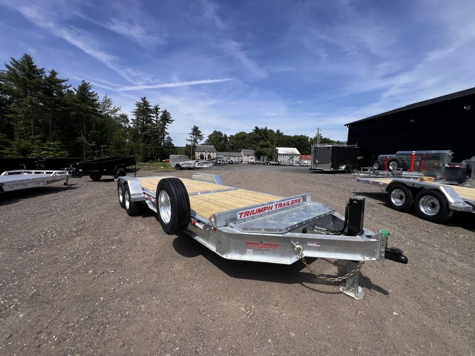 New 2026 Triumph galvanized 7x22 (16+6) Gravity Tilt w/ Stationary Deck/ Hydro Jack - 16k GVW
