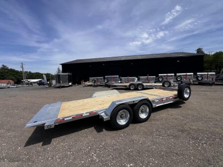 New 2026 Triumph galvanized 7x22 (16+6) Gravity Tilt w/ Stationary Deck/ Hydro Jack - 16k GVW