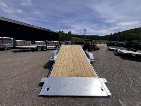 New 2026 Triumph galvanized 7x22 (16+6) Gravity Tilt w/ Stationary Deck/ Hydro Jack - 16k GVW
