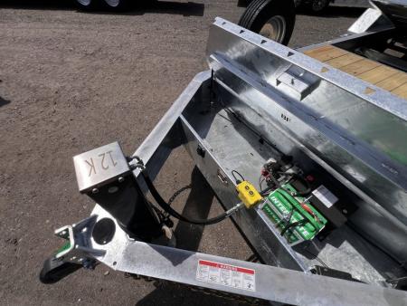 New 2026 Triumph galvanized 7x22 (16+6) Gravity Tilt w/ Stationary Deck/ Hydro Jack - 16k GVW