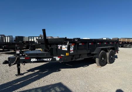 New 2026 Hillcrest Black-Grey 7'x14' 15.4k Dump Trailer