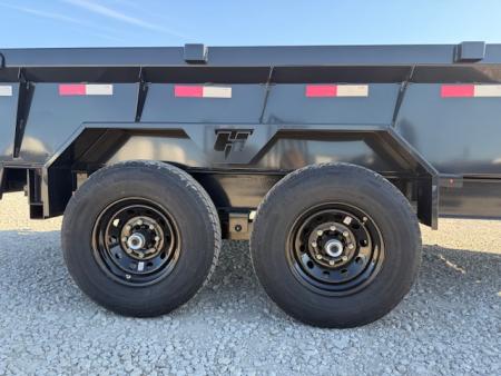 New 2026 Hillcrest Black-Grey 7'x14' 15.4k Dump Trailer