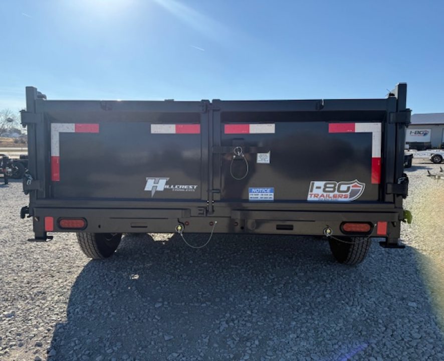New 2026 Hillcrest Black-Grey 7'x14' 15.4k Dump Trailer