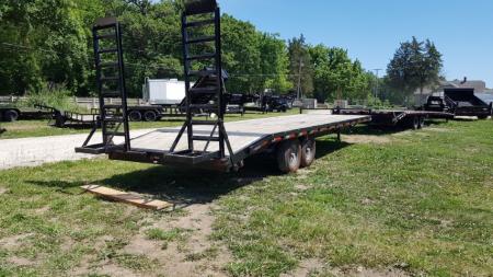 Used 2022 Quality Trailers 102 " x 28' (24'+4' Dove Tail ) 14K Deckover Trailer