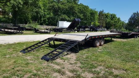 Used 2022 Quality Trailers 102 " x 28' (24'+4' Dove Tail ) 14K Deckover Trailer