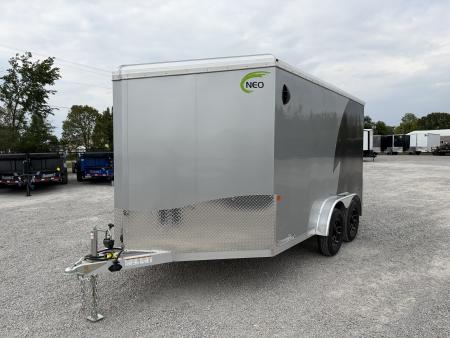 New 2026 NEO Trailers NAM1275TR74 (7.5' X 12') 7K V-Nose Motorcycle Trailer