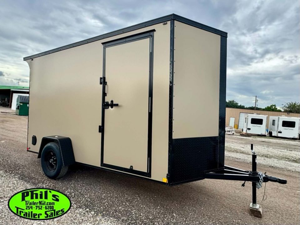 New 2026 6X12 ENCLOSED TRAILER Cargo / Enclosed Trailer REAR WING & SCREWLESS .080 EXTERIOR!