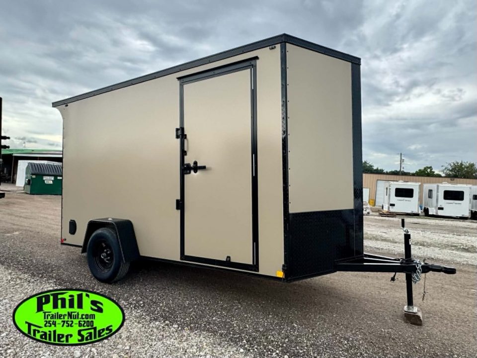 New 2026 6X12 ENCLOSED TRAILER Cargo / Enclosed Trailer REAR WING & SCREWLESS .080 EXTERIOR!