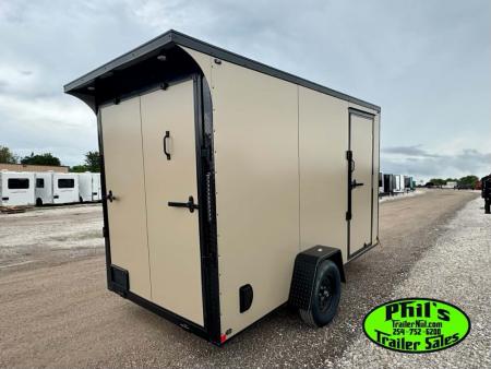 New 2026 6X12 ENCLOSED TRAILER Cargo / Enclosed Trailer REAR WING & SCREWLESS .080 EXTERIOR!