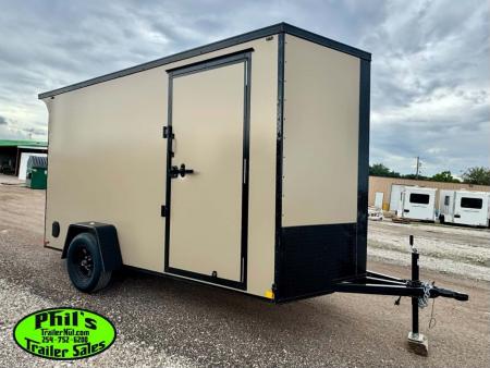 New 2026 6X12 ENCLOSED TRAILER Cargo / Enclosed Trailer REAR WING & SCREWLESS .080 EXTERIOR!