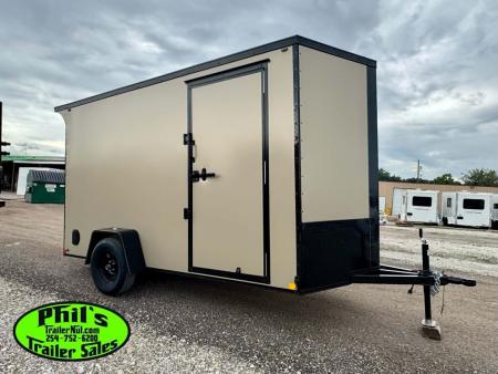 New 2026 6X12 ENCLOSED TRAILER Cargo / Enclosed Trailer REAR WING & SCREWLESS .080 EXTERIOR!