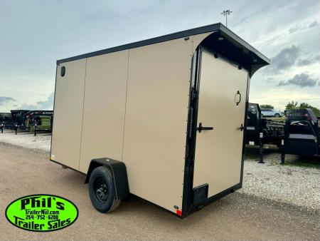 New 2026 6X12 ENCLOSED TRAILER Cargo / Enclosed Trailer REAR WING & SCREWLESS .080 EXTERIOR!