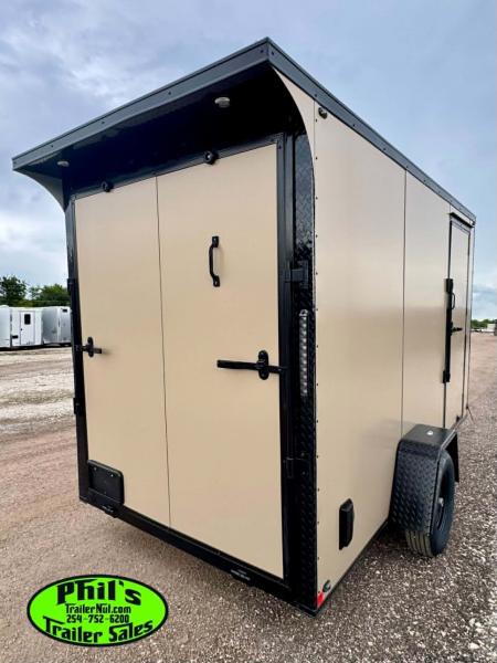 New 2026 6X12 ENCLOSED TRAILER Cargo / Enclosed Trailer REAR WING & SCREWLESS .080 EXTERIOR!