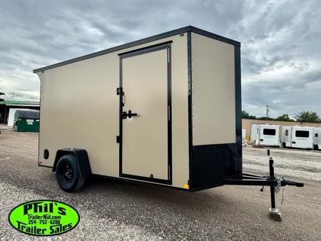 New 2026 6X12 ENCLOSED TRAILER Cargo / Enclosed Trailer REAR WING & SCREWLESS .080 EXTERIOR!