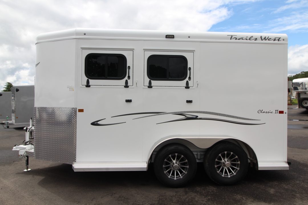 New 2027 Trails West Classic II Extra Tall 2 Horse Trailer