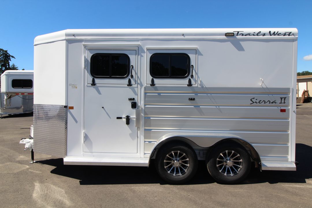 New 2027 Trails West Sierra II - Extra Tall - Insulated Comfort PKG 2 Horse Trailer w/ Escape Door