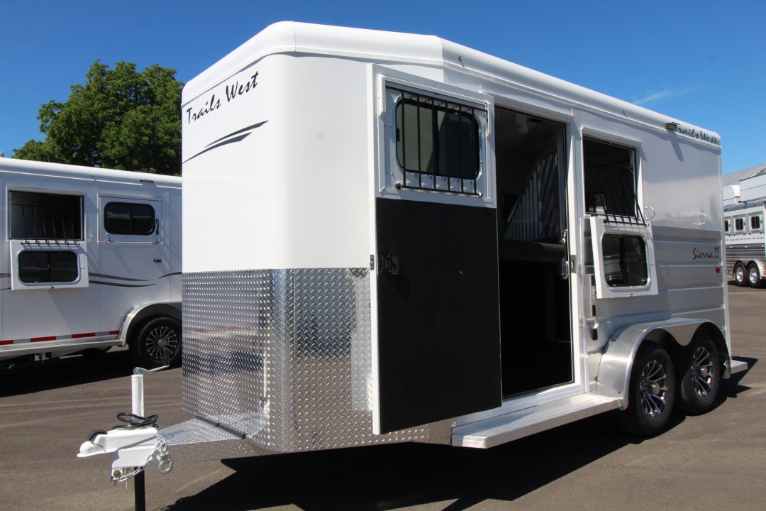 New 2027 Trails West Sierra II - Extra Tall - Insulated Comfort PKG 2 Horse Trailer w/ Escape Door
