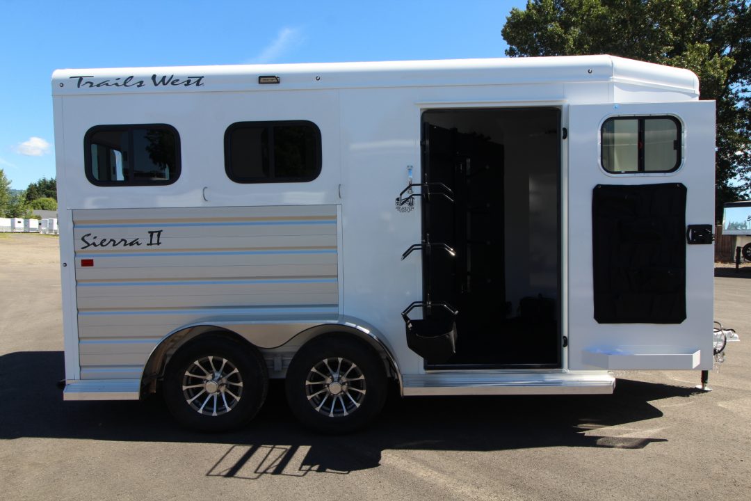 New 2027 Trails West Sierra II - Extra Tall - Insulated Comfort PKG 2 Horse Trailer w/ Escape Door