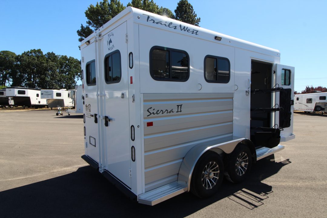 New 2027 Trails West Sierra II - Extra Tall - Insulated Comfort PKG 2 Horse Trailer w/ Escape Door