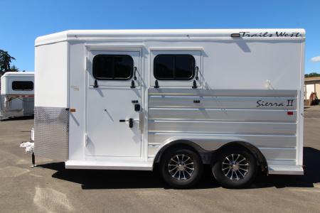 New 2027 Trails West Sierra II - Extra Tall - Insulated Comfort PKG 2 Horse Trailer w/ Escape Door