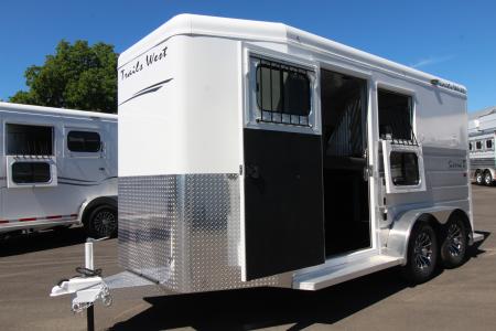 New 2027 Trails West Sierra II - Extra Tall - Insulated Comfort PKG 2 Horse Trailer w/ Escape Door