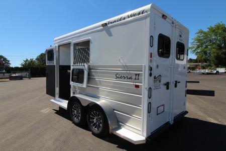 New 2027 Trails West Sierra II - Extra Tall - Insulated Comfort PKG 2 Horse Trailer w/ Escape Door