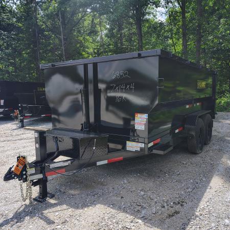 New 2026 Texas Pride/U.S Built Trailers 7x14x4 TA , barn doors/spreader gate combo with 16k axles Dump Trailer