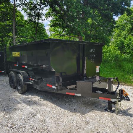 New 2026 Texas Pride/U.S Built Trailers 7x14x4 TA , barn doors/spreader gate combo with 16k axles Dump Trailer