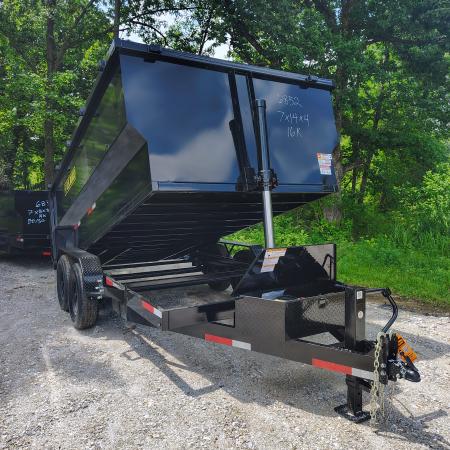 New 2026 Texas Pride/U.S Built Trailers 7x14x4 TA , barn doors/spreader gate combo with 16k axles Dump Trailer