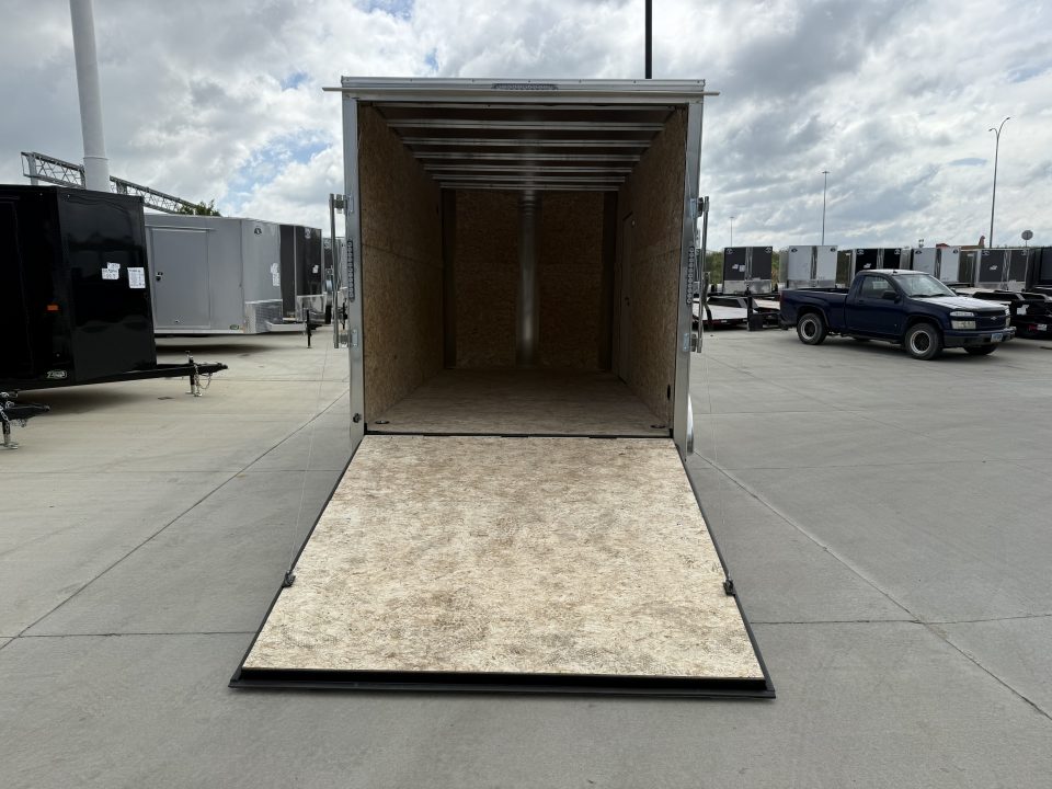 New 2027 Bighorn R&M TALL 7x14 + 2’V Nose Rear Ramp Enclosed Cargo Trailer