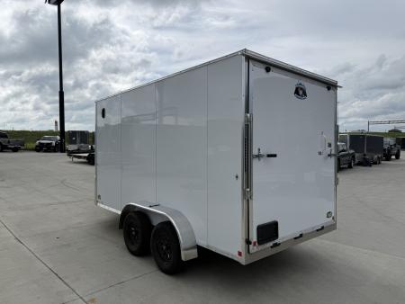 New 2027 Bighorn R&M TALL 7x14 + 2’V Nose Rear Ramp Enclosed Cargo Trailer