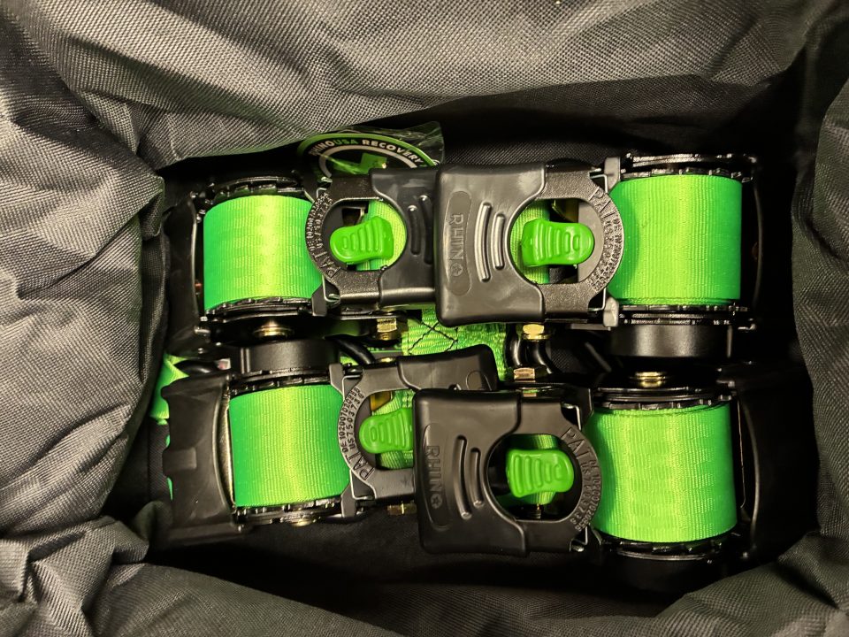 New Rhino USA 2 x 10 Retractable Strap -GREEN