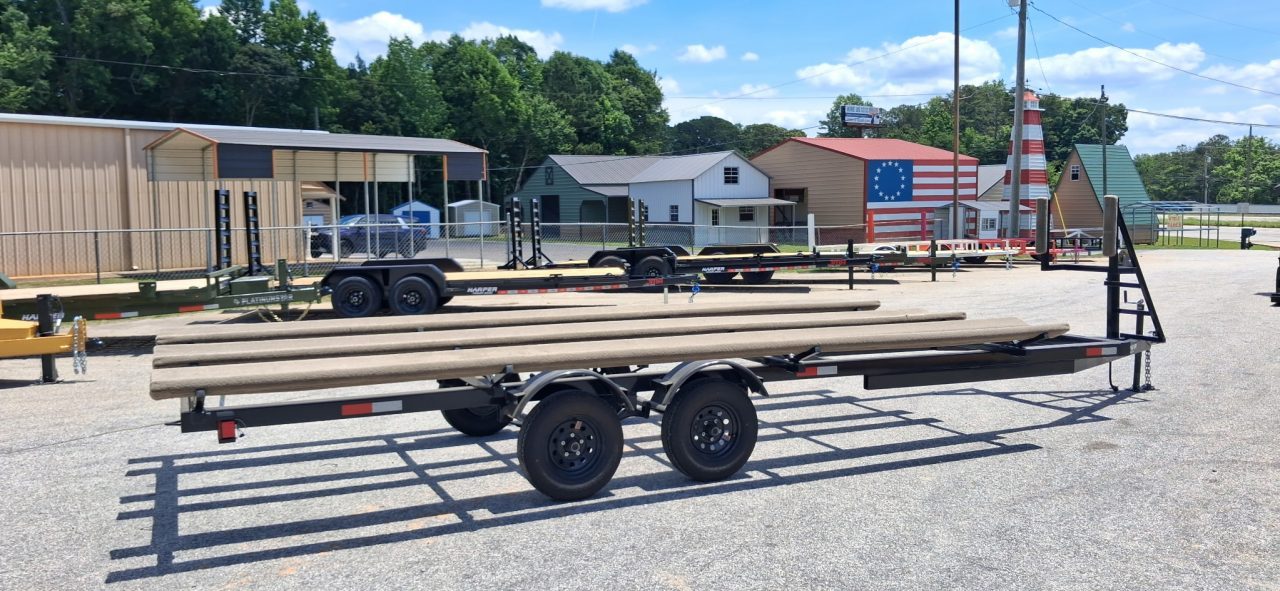 Used USED 2026 22' HEAVY DUTY TRITOON TRAILER WITH BRAKES