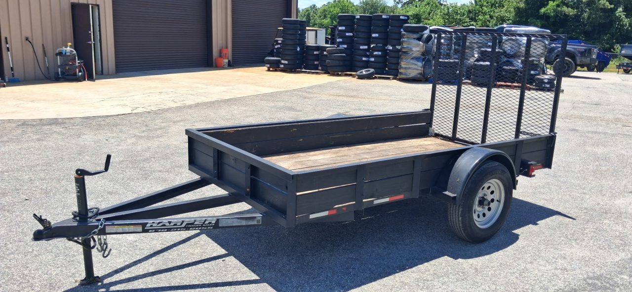 Used USED 2021 5X10 SINGLE AXLE UTILITY TRAILER