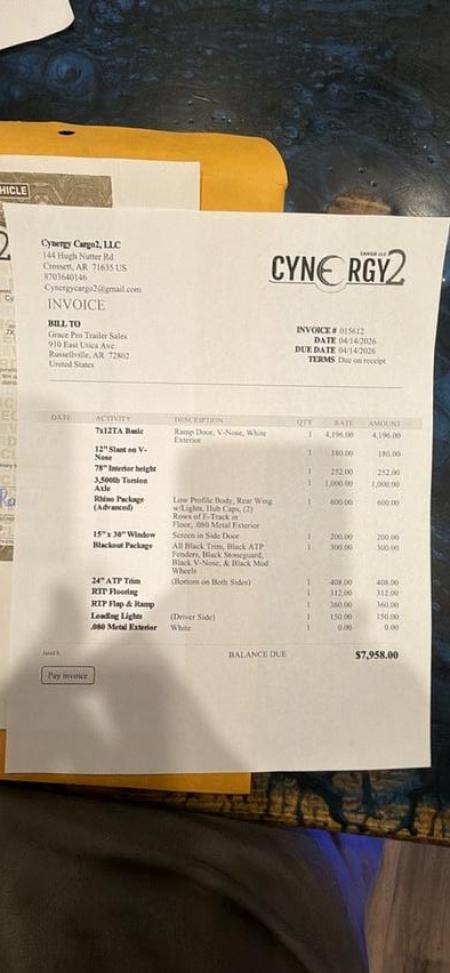 New 2026 Grace Pro Trailers 7x12TA Cargo / Enclosed Trailer