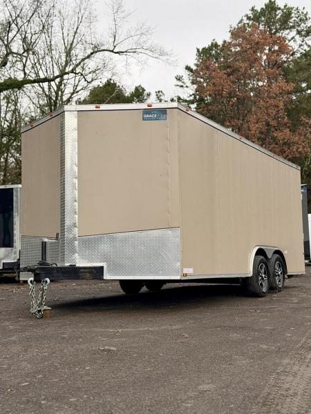 New 2026 Grace Pro Trailers 8.5x18ft Tan 6ft6 interior height
