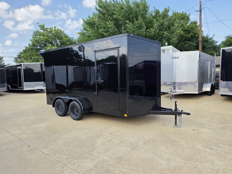 New 2026 New 7x14 TA Screwless Enclosed Trailer | Blackout | Spoiler Package | 7' Interior | .08 Polycor | Dexter Axles | 1138